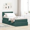 vidaXL Lit de Rangement avec matelas Vert fonc&eacute; 100 x 200 cm Velours