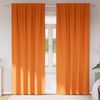 vidaXL Rideaux occultants avec anneaux 2 pcs Orange vif 245 x 140 cm