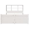 vidaXL Lit biblioth&egrave;que sans matelas blanc 140x200 cm bois pin massif
