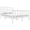 vidaXL Cadre de lit sans matelas blanc bois de pin massif