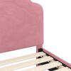 vidaXL Cadre de lit pour enfants avec t&ecirc;te de lit Rose 90 x 190 cm