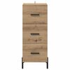 vidaXL Buffet ch&ecirc;ne artisanal 34 x 34,5 x 90 cm Bois d'ing&eacute;nierie