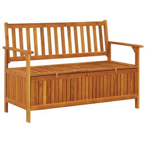 vidaXL Banc de rangement de jardin 120 cm bois d'acacia solide