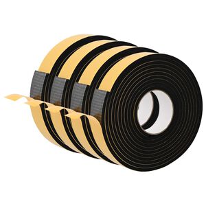 vidaXL Ruban adh&eacute;sif en mousse 4 pc Noir 40mm x 5m Mousse CR