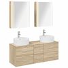 vidaXL Ensemble de mobilier de salle de bain 5 pcs Ch&ecirc;ne Sonoma