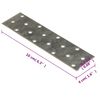 vidaXL Plaques perfor&eacute;es 60 pcs 2 mm 160x40 mm acier galvanis&eacute;