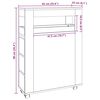 vidaXL Meuble &eacute;troit de salle de bain &agrave; roulettes ch&ecirc;ne sonoma