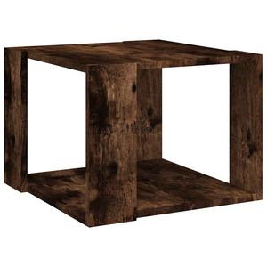 vidaXL Table basse Ch&ecirc;ne fum&eacute; 40x40x30 cm Bois d'ing&eacute;nierie