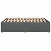 vidaXL Cadre de lit sans matelas gris fonc&eacute; 140x190 cm tissu