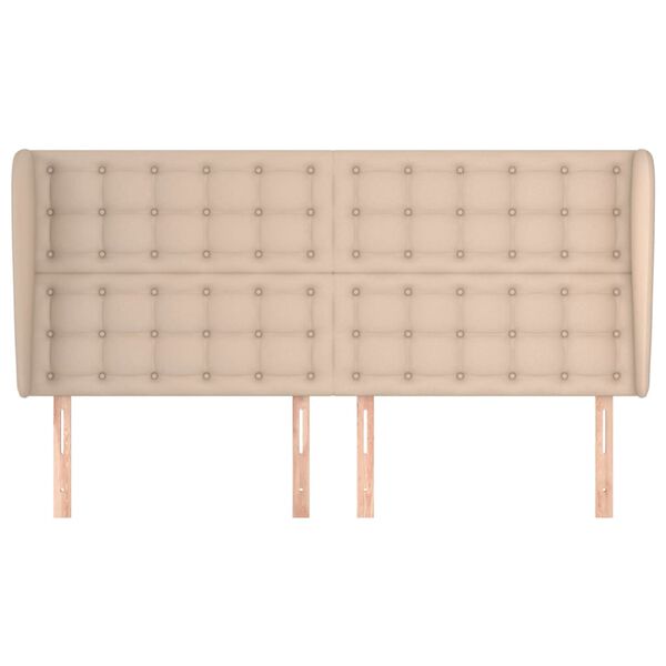 vidaXL T&ecirc;te de lit avec oreilles Cappuccino 203x23x118/128 cm
