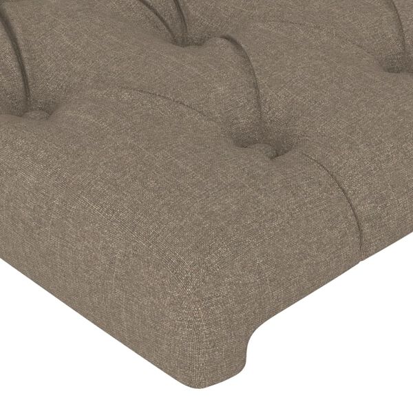 vidaXL T&ecirc;te de lit Taupe 200x7x118/128 cm Tissu