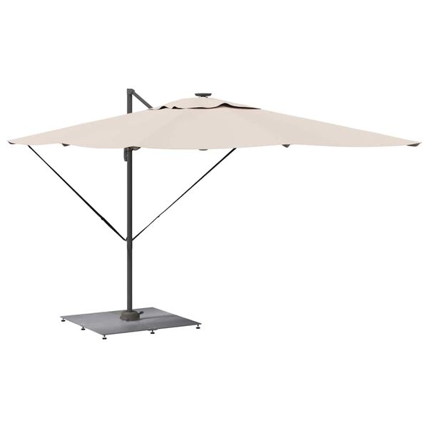 vidaXL Pied de parasol Aspect bois gris foncé 100 x 100 x 4 cm Acier