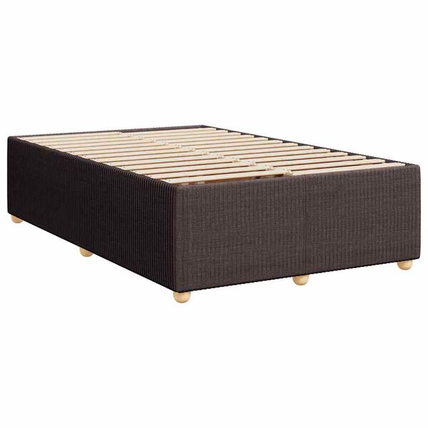 vidaXL Cadre de lit sans matelas marron fonc&eacute; 120x200 cm tissu