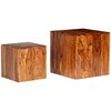 vidaXL Ensemble de table basse 2 pcs Bois massif 40x40x40 cm