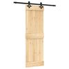 vidaXL Porte coulissante Naturel et noir 70 x 210 cm