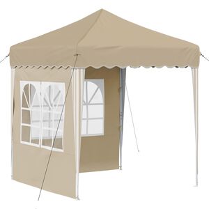 vidaXL Tente de f&ecirc;te pop-up 195 x 195 x 245 cm Cr&egrave;me Tissu Oxford