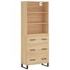 vidaXL Buffet haut Ch&ecirc;ne sonoma 69,5x34x180 cm Bois d'ing&eacute;nierie