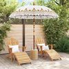 vidaXL Parasol balinais 260 2 pcs Cr&egrave;me Coton et bois massif