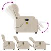vidaXL Fauteuil inclinable de massage électrique beige