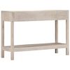 vidaXL Table console blanc 110x35x75 cm bois de manguier solide
