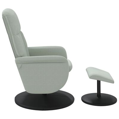 vidaXL Fauteuil inclinable avec repose-pied gris clair velours