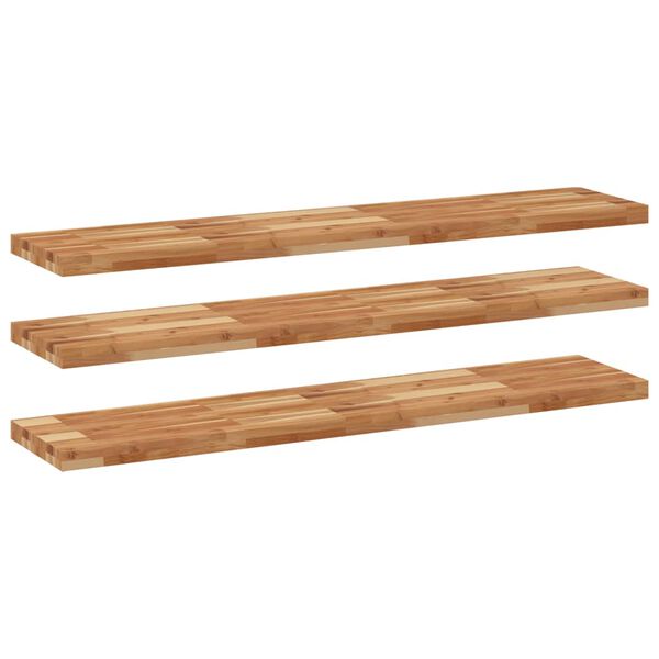 vidaXL &Eacute;tag&egrave;res flottantes 3 pcs 160x30x4 cm acacia massif &agrave; l'huile