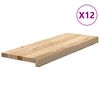 vidaXL Marches d'escalier 12pcs non trait&eacute; 70x30x2cm bois ch&ecirc;ne massif