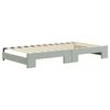 vidaXL Lit de jour et gigogne et matelas gris clair 100x200 cm velours