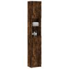 vidaXL Armoire de bain Chêne fumé 32x25,5x190 cm Bois d'ingénierie