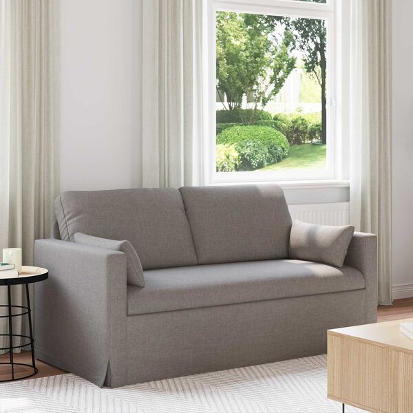 vidaXL Canap&eacute; Taupe 158 x 78 x 80 cm tissu