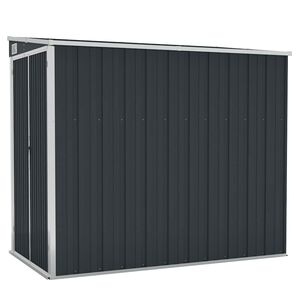 vidaXL Abri de jardin mural Anthracite 118x194x178 cm M&eacute;tal