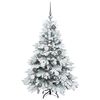 vidaXL Sapin de No&euml;l artificiel avec 150 LED Blanc 120 cm PE et PVC
