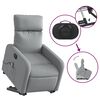 vidaXL Fauteuil inclinable de massage électrique Gris clair Tissu