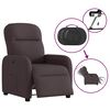 vidaXL Fauteuil inclinable &eacute;lectrique Marron fonc&eacute; Tissu