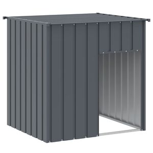 vidaXL Niche pour chien avec toit Anthracite 110 x 103 x 109 cm Acier galvanis&eacute;