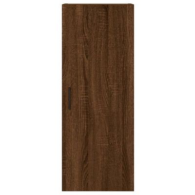 vidaXL Buffet haut Chêne marron 34,5x34x180 cm Bois d'ingénierie