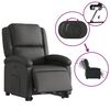 vidaXL Fauteuil inclinable électrique noir cuir véritable