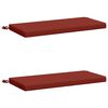 vidaXL Coussins de Banc SOEST 2 pc 100 % polyester Rouge