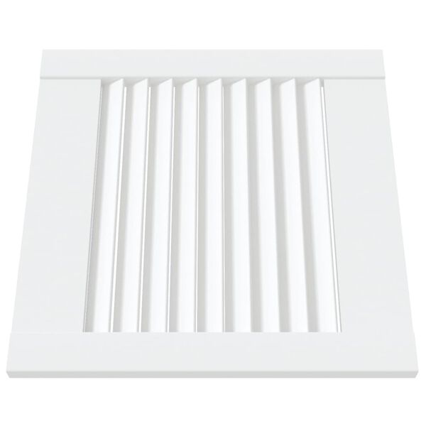 vidaXL Portes d'armoire &agrave; persiennes 2pcs blanc 39,5x39,4cm pin massif