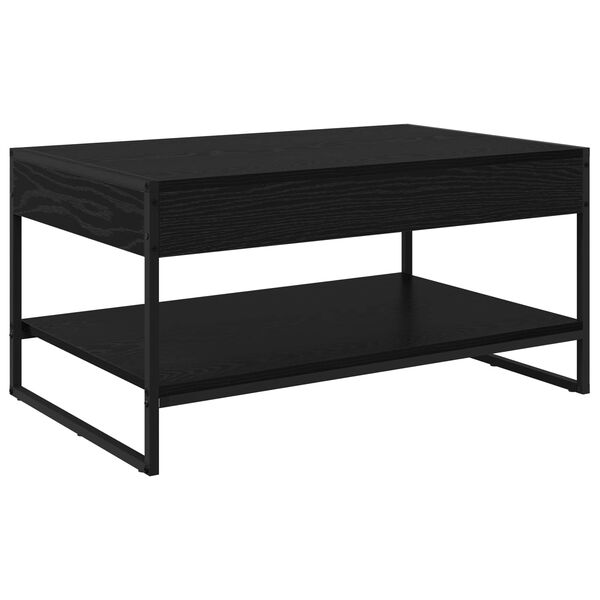 vidaXL Table basse Ch&ecirc;ne noir 80 x 50 x 40 cm Bois d'ing&eacute;nierie