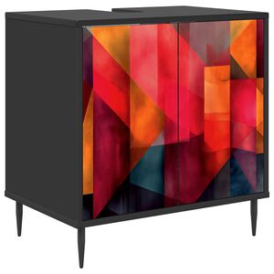 vidaXL Armoire de salle de bain HEESCH Ch&ecirc;ne noir 60 x 40 x 61 cm