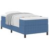vidaXL Lit &agrave; ressorts Bleu 90 x 190 cm Tissu en velours c&ocirc;tel&eacute;