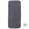 vidaXL Serviettes de plage 2 pcs anthracite 60x135 cm tissu 400 GSM