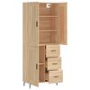 vidaXL Buffet haut Ch&ecirc;ne sonoma 69,5x34x180 cm Bois d'ing&eacute;nierie
