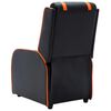 vidaXL Chaise inclinable Noir et orange Similicuir