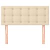 vidaXL T&ecirc;te de lit Cr&egrave;me 80x5x78/88 cm Tissu
