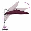 vidaXL Parasol Bordeaux 351 x 250 x 260 cm Polyester et Aluminium