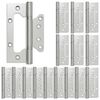 vidaXL Charni&egrave;re 16 pc 125 x 78 x 13 mm Argent&eacute; Acier