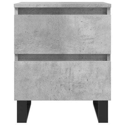 vidaXL Tables de chevet 2 pcs gris béton 40x35x50 cm bois d’ingénierie