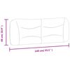 vidaXL Coussin de t&ecirc;te de lit Hvar blanc 140 cm similicuir